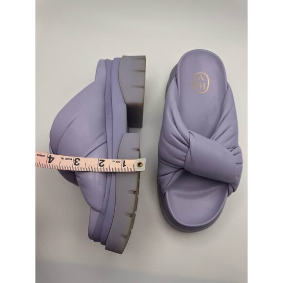ASH Blue periwinkle Shilo Leather Slide Sandals size 37/ US 7 - Picture 11 of 13